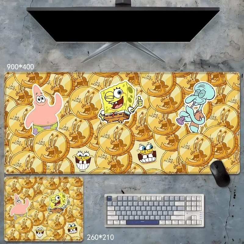Anime SpongeBob Patrick Star Large Mouse Pad Desk Mat Keyboard Mat Office Computer Non Slip Rubber Base Xxl for Student Gifts