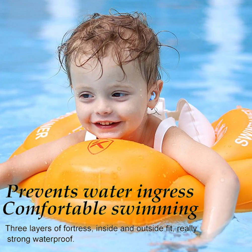 1 пара силиконовых наушников, водонепроницаемые, 3-слойные, шумоподавляющие беруши с шумоподавлением, легкие, портативные для занятий спортом, плавания