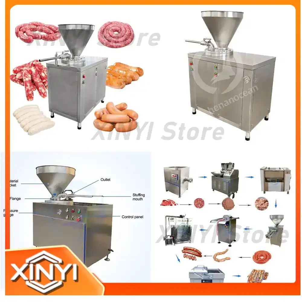 Stainless Steel Sausage Stuffer for Automatic Meat Filling Making Machine for Home Use Electric Hydraulic Small Sausage