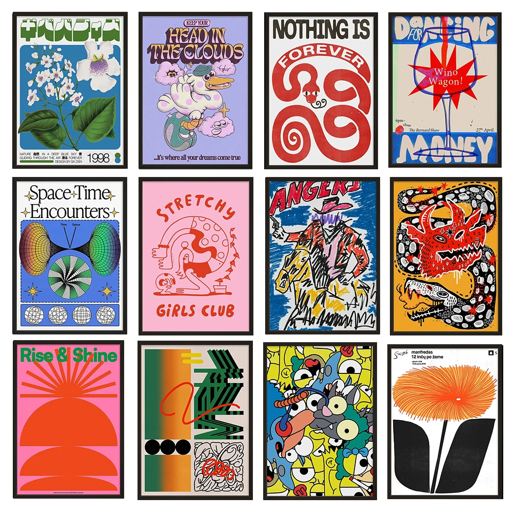 Винтажные абстрактные классические постеры в стиле ретро, лабиринт с принтом середины века, настенная живопись на холсте для клуба, гостиной, домашний декор Винтажные абстрактные классические постеры в стиле ретро, лабиринт с принтом середины века, настенная живопись на холсте для клуба, гостиной, домашний декор