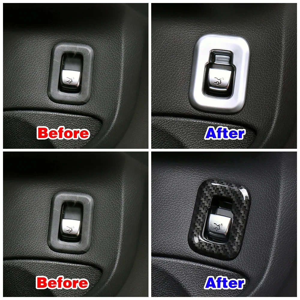 For Mercedes Benz C GLC Class W205 S205 X253 Car Interior Refit Tailgate Rear Trunk Button Switch Panel Frame Cover Trim Sticker