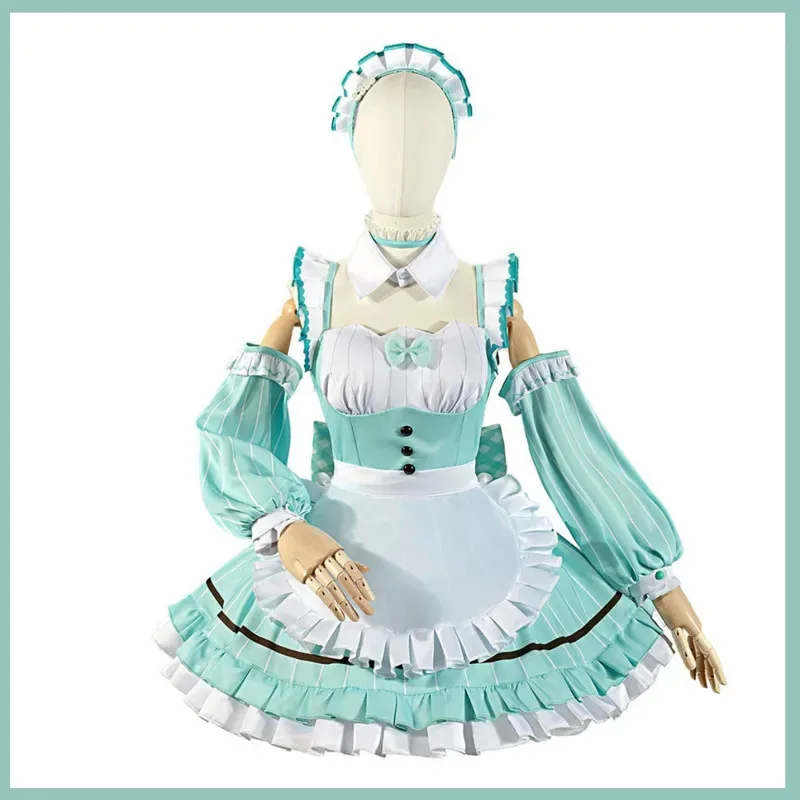 أنيمي لوف لايف! سوبر ستار!! واكانا شيكي أزياء تنكرية فستان الأميرة لوليتا تنورة شعر مستعار امرأة مثير Kawaii ملثمين أسود ؛ 3,c'5.b;8' #3