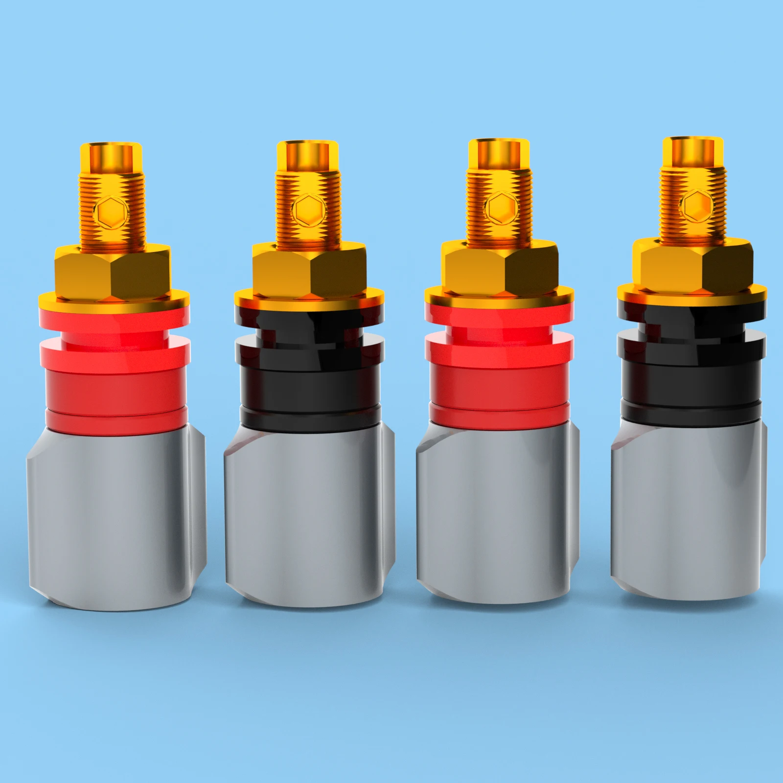 Monosaudio BP452 عالية الأداء ملزمة آخر الروديوم/مطلي بالذهب HIFI مكبر للصوت المتكلم المقبس محطة ملزمة آخر مآخذ