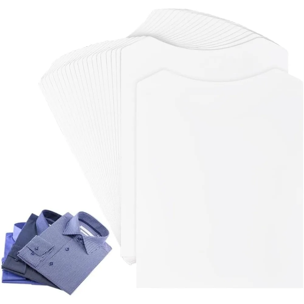 20 PCS White Cardboard Shirt Inserts 13.4x10.2inch Foldable lining Fold for DIY Packaging Inserts Organising Clothes 0.5mm kits
