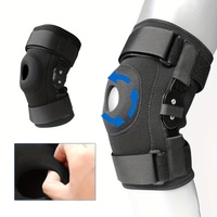 1pc Adjustable Hinged Knee Brace for Men & Women - Open Patella Design with Built-in Side Stabilizers,Knee Support for Sports