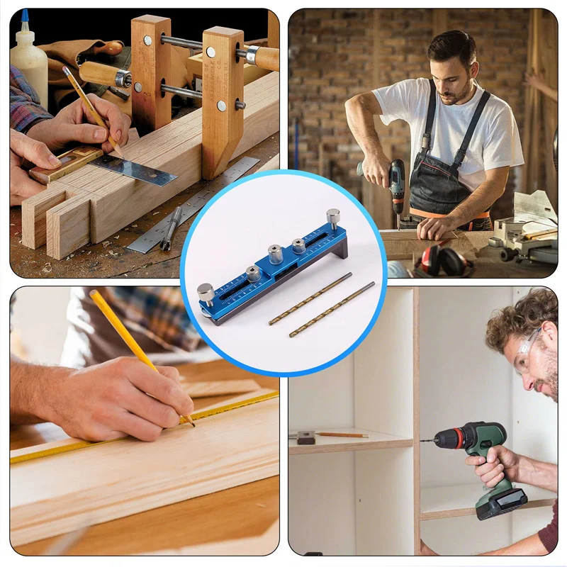 A64Z 핸들 펀칭 포지셔너, 서랍 캐비닛 도어 핸들 설치 보조 도구 목공용 홀 커팅 도구