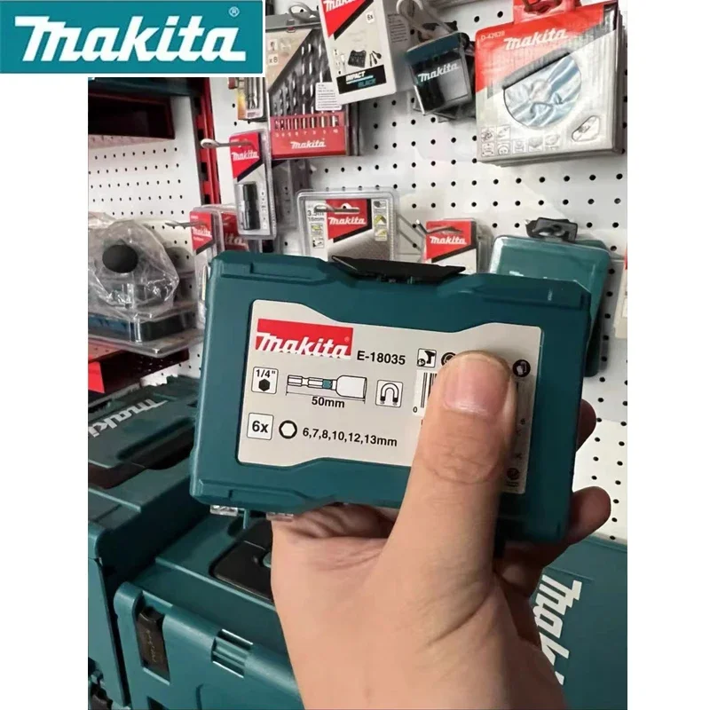 Imagem -04 - Makita-porca de Potência Conjunto Drill Bit Haste Hexagonal Parafuso Metric Socket Broca Adaptador E18035 50 mm