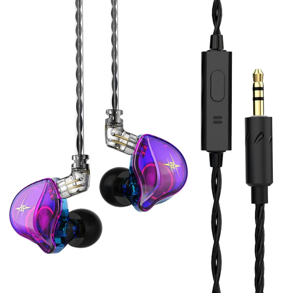 

Detachable Cable Monitor Headphones with Mic 3.5mm Wired Gaming Headset TPE Universal Monitoring Earplugs Mobile Phone