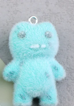 10pcs Cartoon Fluffy Resin 3D Charms for DIY