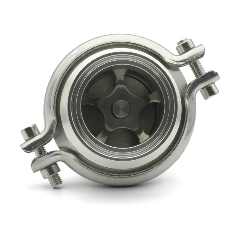 Suitable For 19-102mm Sanitary Grade 304/316 Stainless Steel Three Clamp Outer Diameter 55.5-119mm Vertical Check Valve 1.5 \