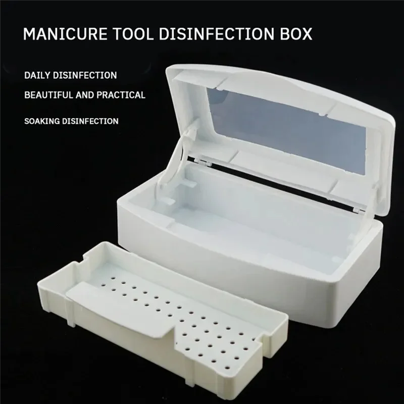 

AAAU-2PCS Manicure Tool Disinfection Box Hygienic Portable Alcohol Disinfection Filter Cleaning Box Cleaning Box