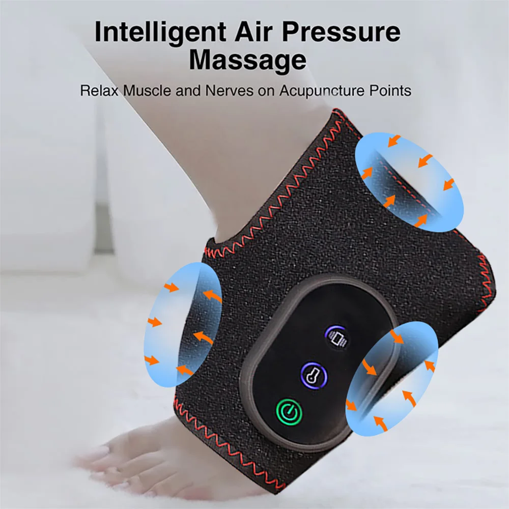1 Pair Electric Foot Warmer Massager - Heated Guard Legs Joint Heat Compress for Men Women with Foot Vibration Massage Function image 5