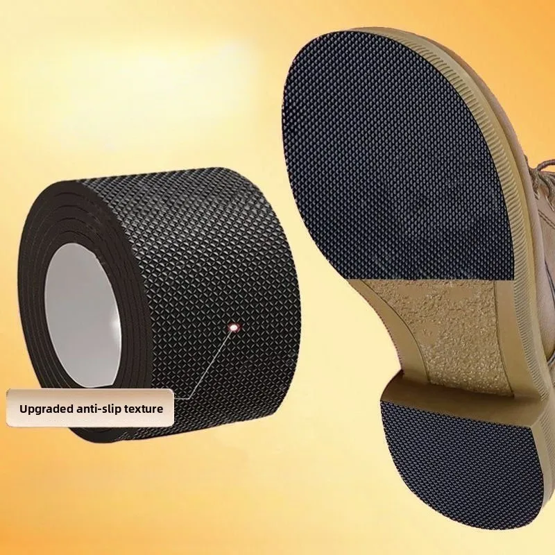 Anti-Squeak Thickened EVA Shoe Heel Protectors - 1 Roll Non-Slip Rubber Sole Tape for Thick Heels,  Wear Protection