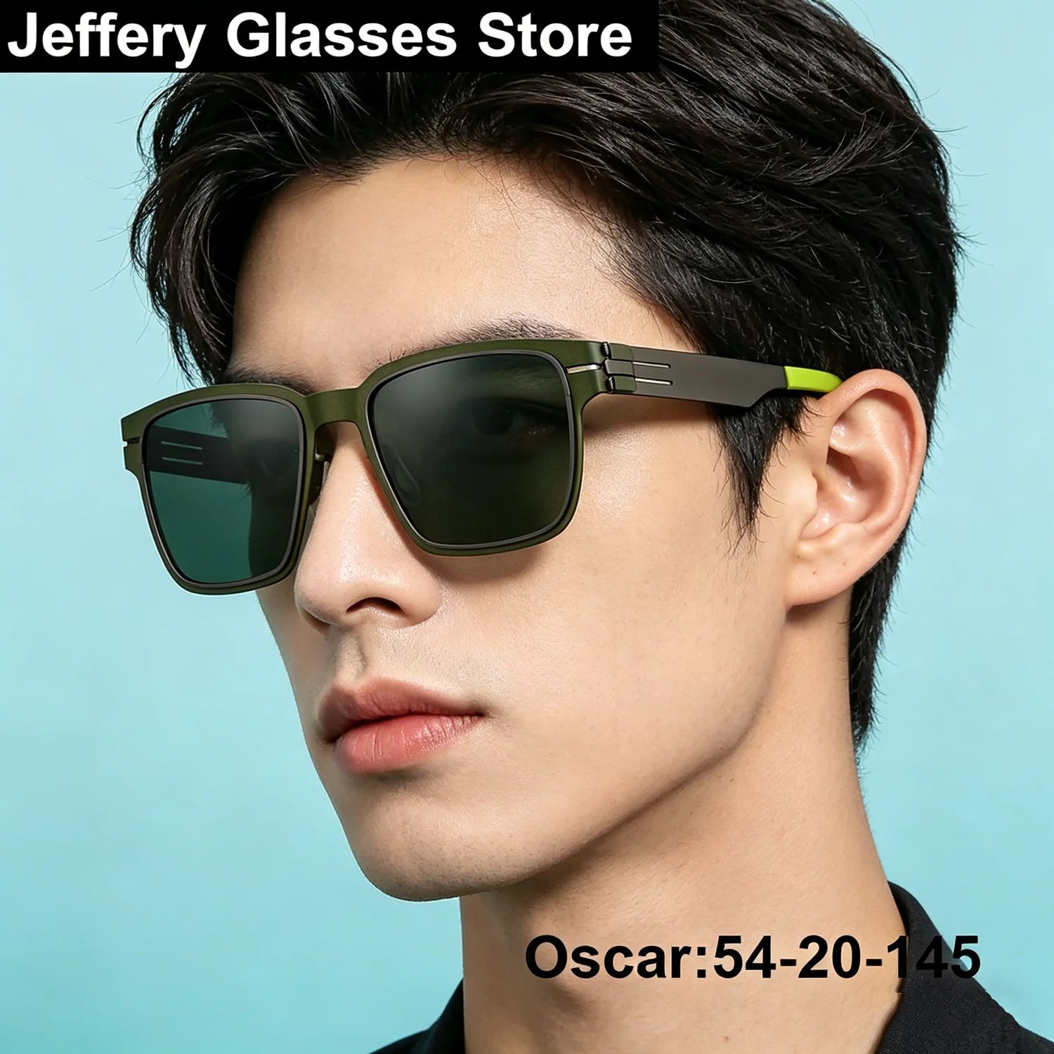 Germany Brand Men Square Polarized Sunglasses 142mm Oversize Ultralight Thin Driving Sun Eyeglasses Vintage Unique Spectacles
