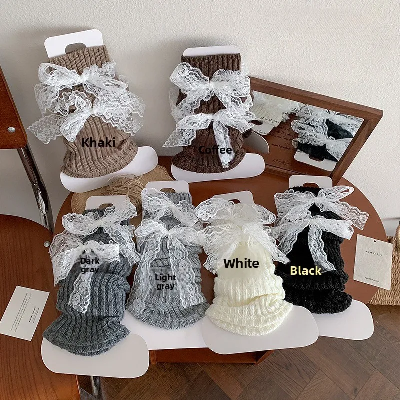 Hot البيع جوارب قطنية المرأة الربيع والخريف لوليتا كومة كومة الجوارب مقوس دانتيل الحلو الباليه نمط محبوك أنبوب طويل العجل