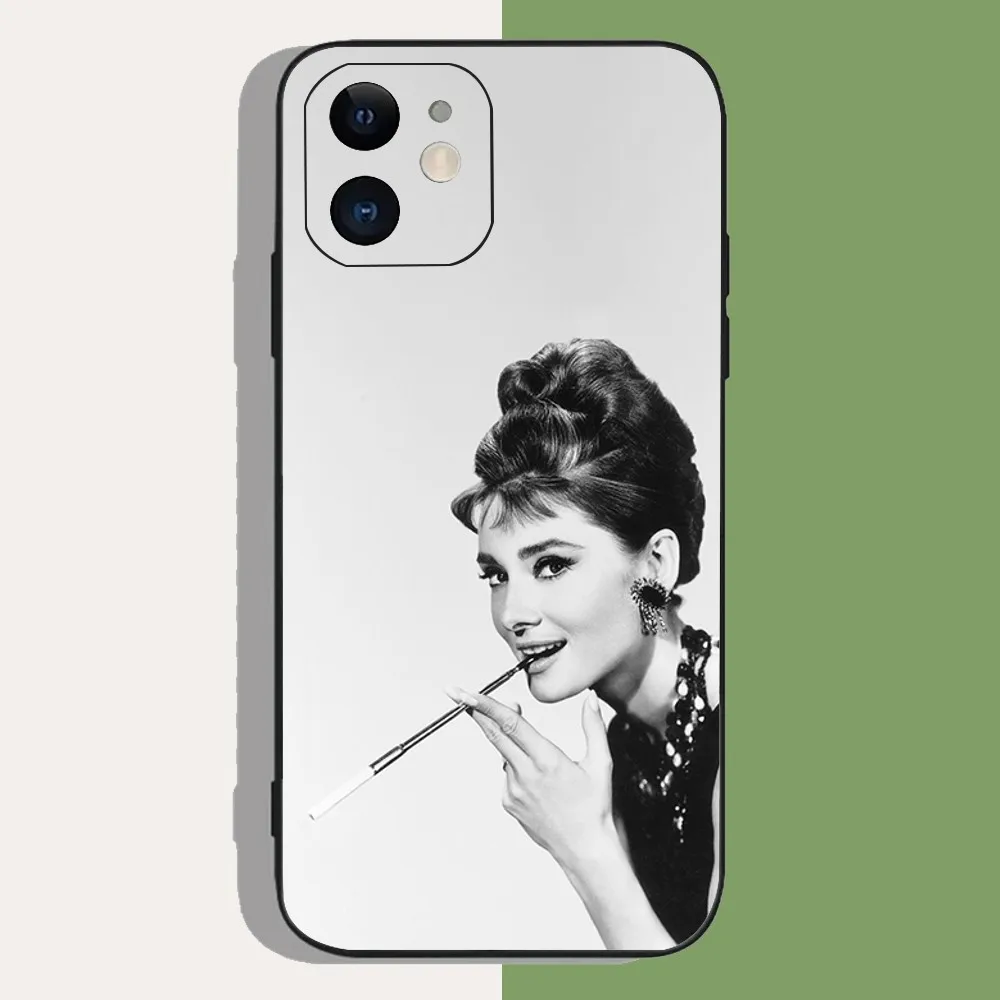 A-Audrey H-Hepburn Phone Case For Iphone 15 11 13 14 Pro Max 7 8 Plus X Xr Xs Max Se2020 12mini Cover Case