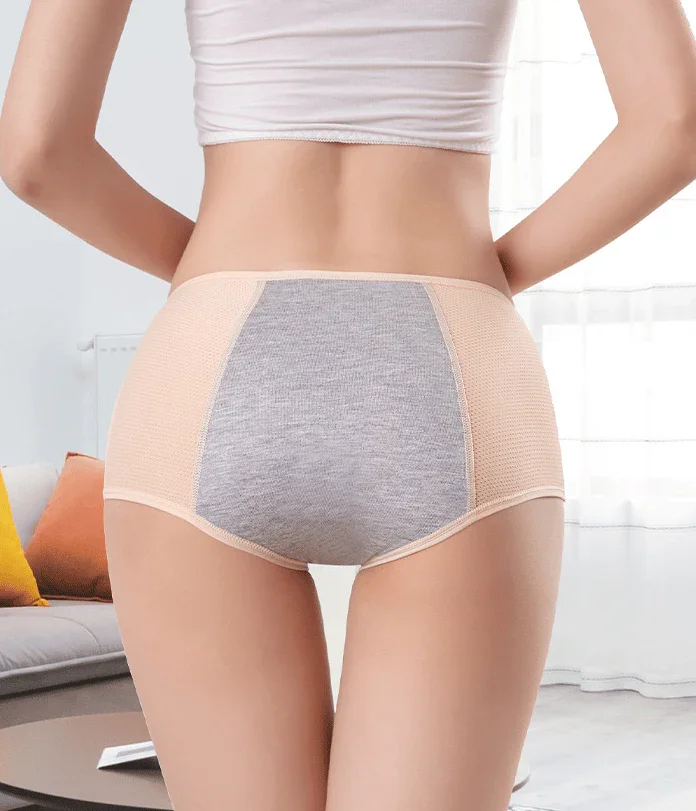 女性用ハイウエスト漏れ防止ブリーフ、アンダーパンツ、下着、3個