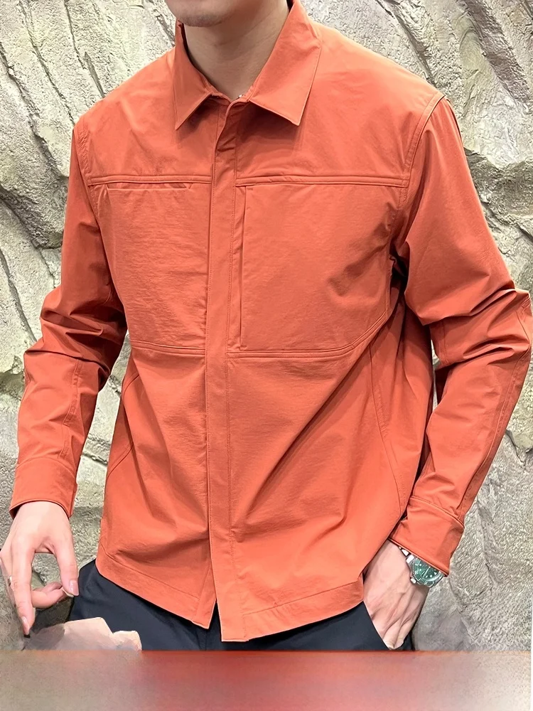 

DingLi Prted! Workwear Rigidi Sle! Tear Resistant! Autumn Men's Qui Dry Breathable Waterproof Jaet irt