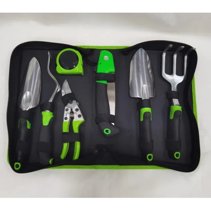STLF 8pcs DIY Garden Tool set Rust Resistant with Non-slip Rubber Handle