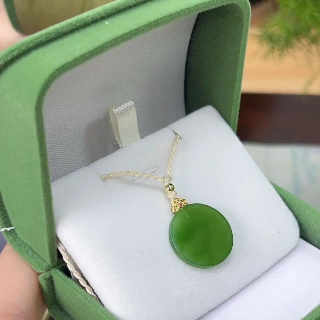 

18K gold inlaid jasper complete no matter brand, Zhengyang green ice transparent round brand, light luxury collarbone chain fide