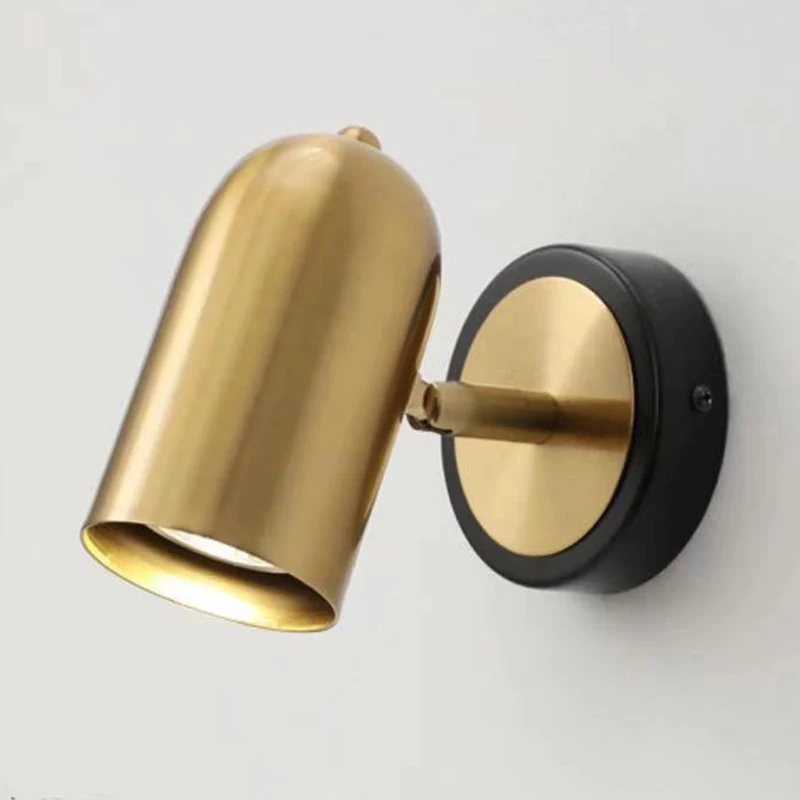 2 Piece golden modern wall lamp bedside bedroom simple adjustable LED sconce golden wall light nordic porch wall lamp