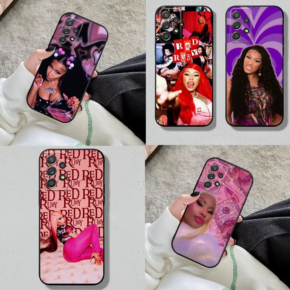 N-Nicki Minaj Singer  Phone Case For Samsung S24,S23,S22,S21,S20,S10,S10E,S9 Plus FE Note 20 Plus Soft Black Cover Shell