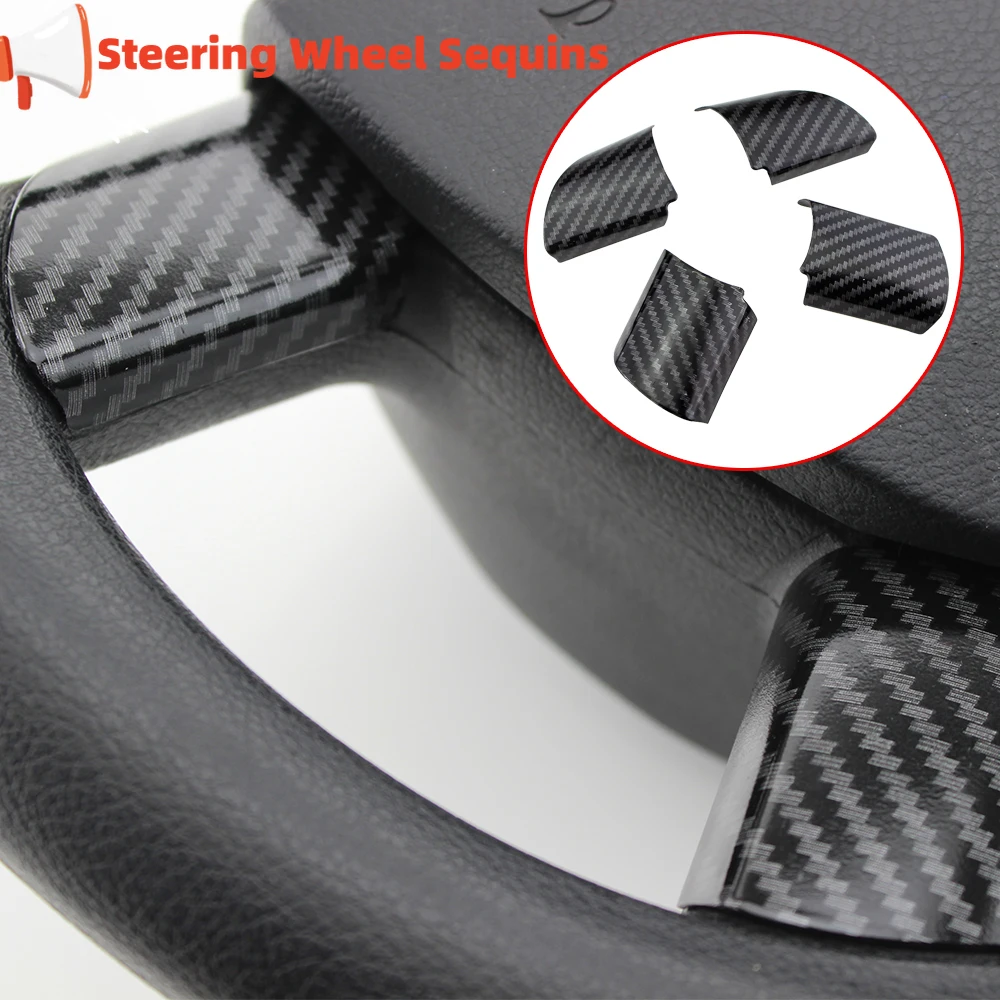 4Pcs/set for Ford Focus 2 Mk2 2005-2011 ABS Car Steering Wheel Panel Sequins Cover Trim Sticker Accessories