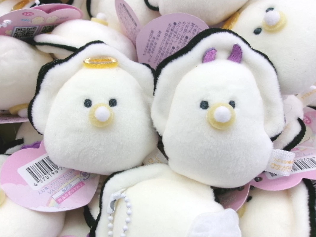 ตุ๊กตาเยลล์ขนาด 7 ซม. ตาโต นามากากิ มูกุยุนุย ตุ๊กตาหอยนางรม ตุ๊กตาเทวดา ปีกนางฟ้า ปีกปีศาจ ตุ๊กตาผ้าหุ้ม ตุ๊กตาพวงกุญแจ BC