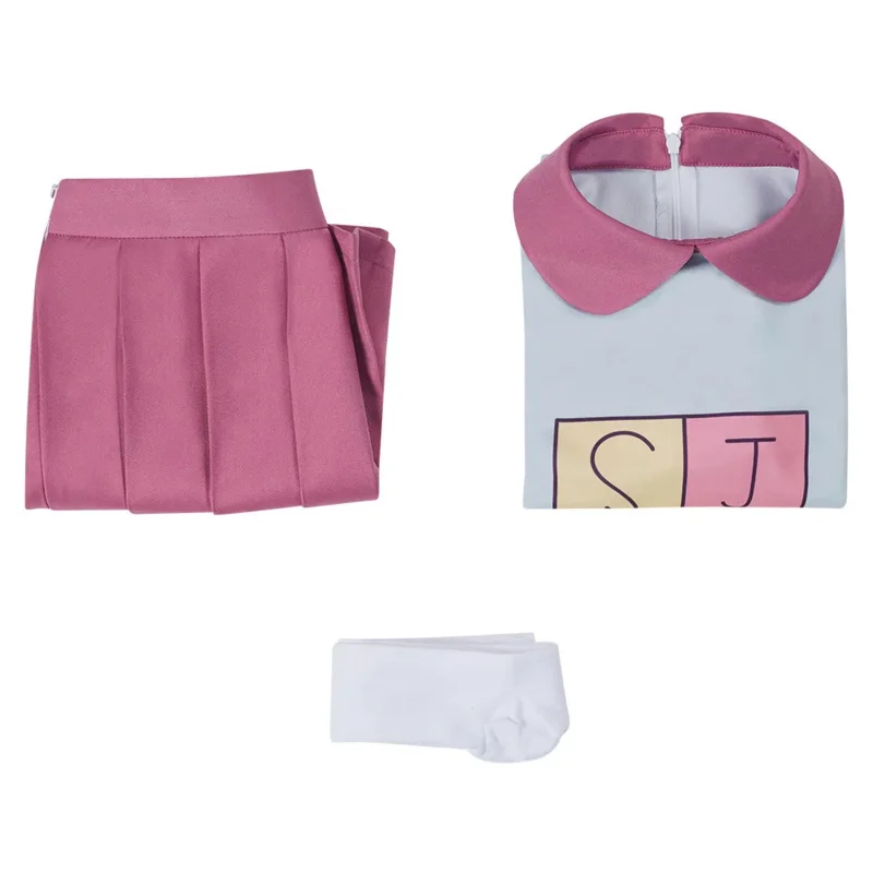 2025 ♥   Nuevo disfraz de cosplay de Anime Amphibia Chica adolescente en un mundo de rana Anne Boonchuy Top de manga corta falda calcetines conjunto adulto Chil ☆ ★