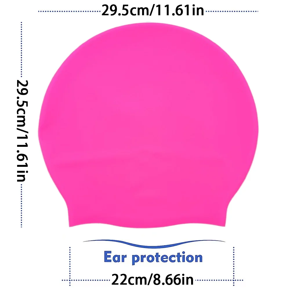 Extra Large Silicone Swimming Cap for Long Hair