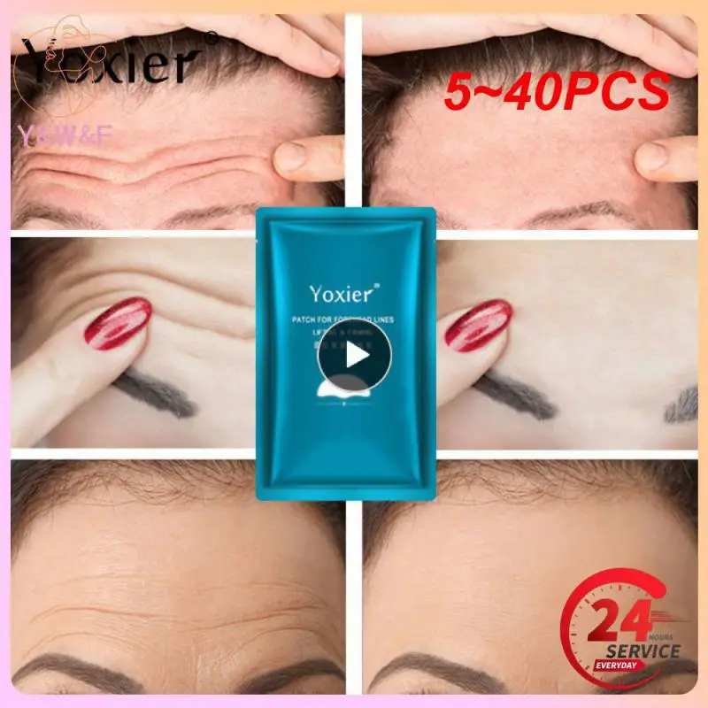 

5~40PCS Yoxier Forehead Line Removal Gel Patch Anti Wrinkle Forehead Firming Mask Frown Lines Stickers Anti-Aging