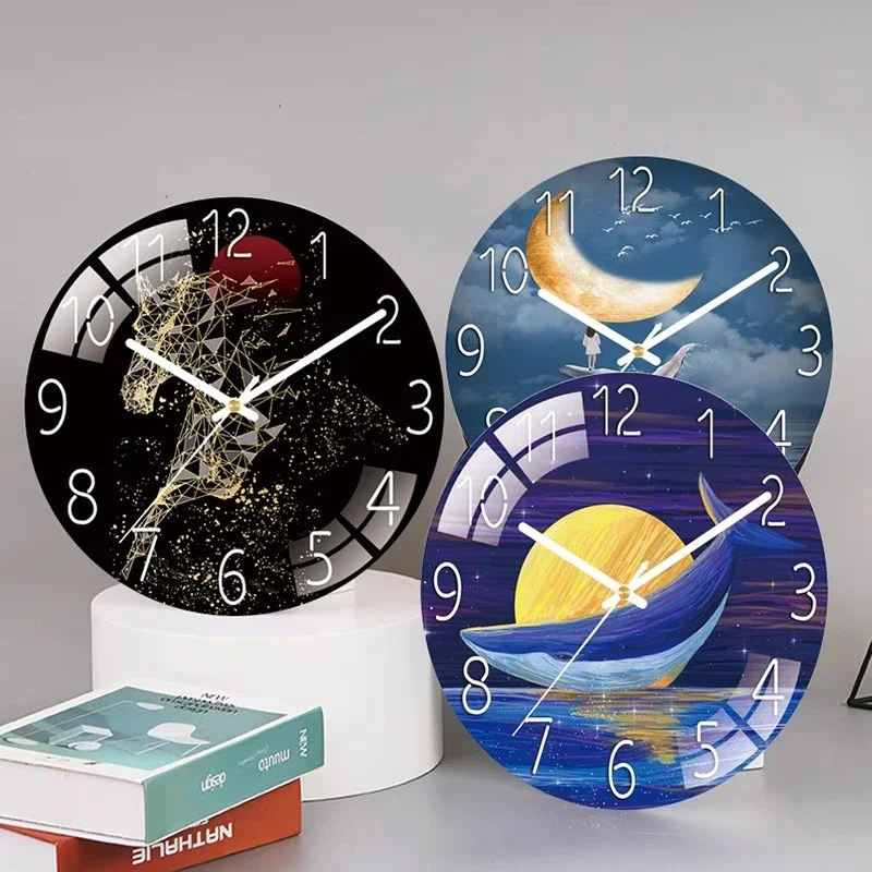 Bathroom Bedrooms Wall Clocks Art Mural Korean Interior Fashion Minimalist Clock Wall Modern Reloj De Pared Home Decoration