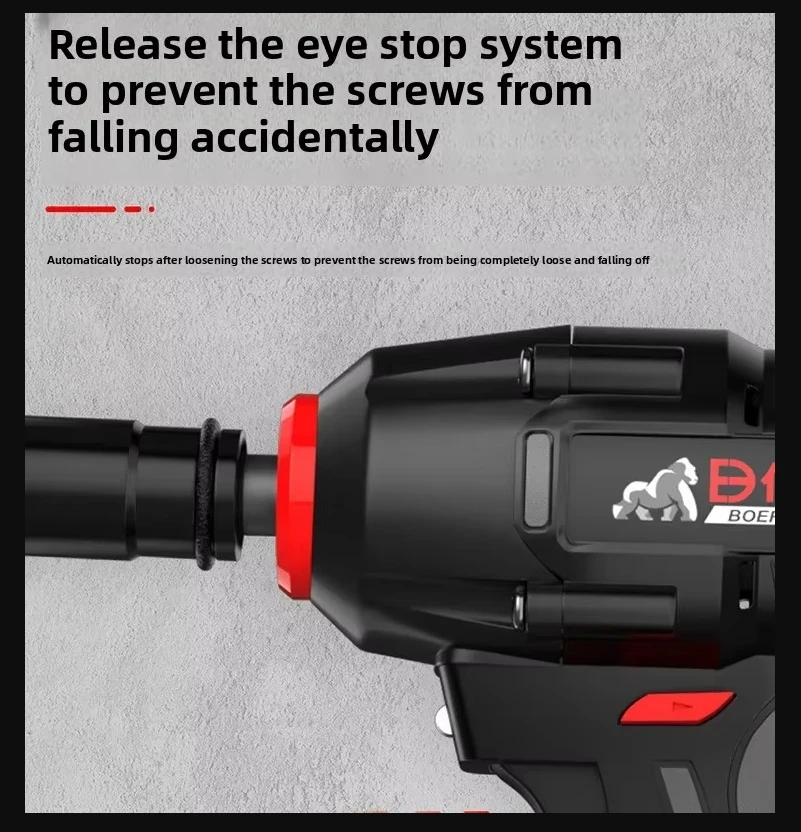 

110V/220V High Torque Electric Wrench with Lithium Battery Fast Socket Brushless Impact for Auto Repair CBA
