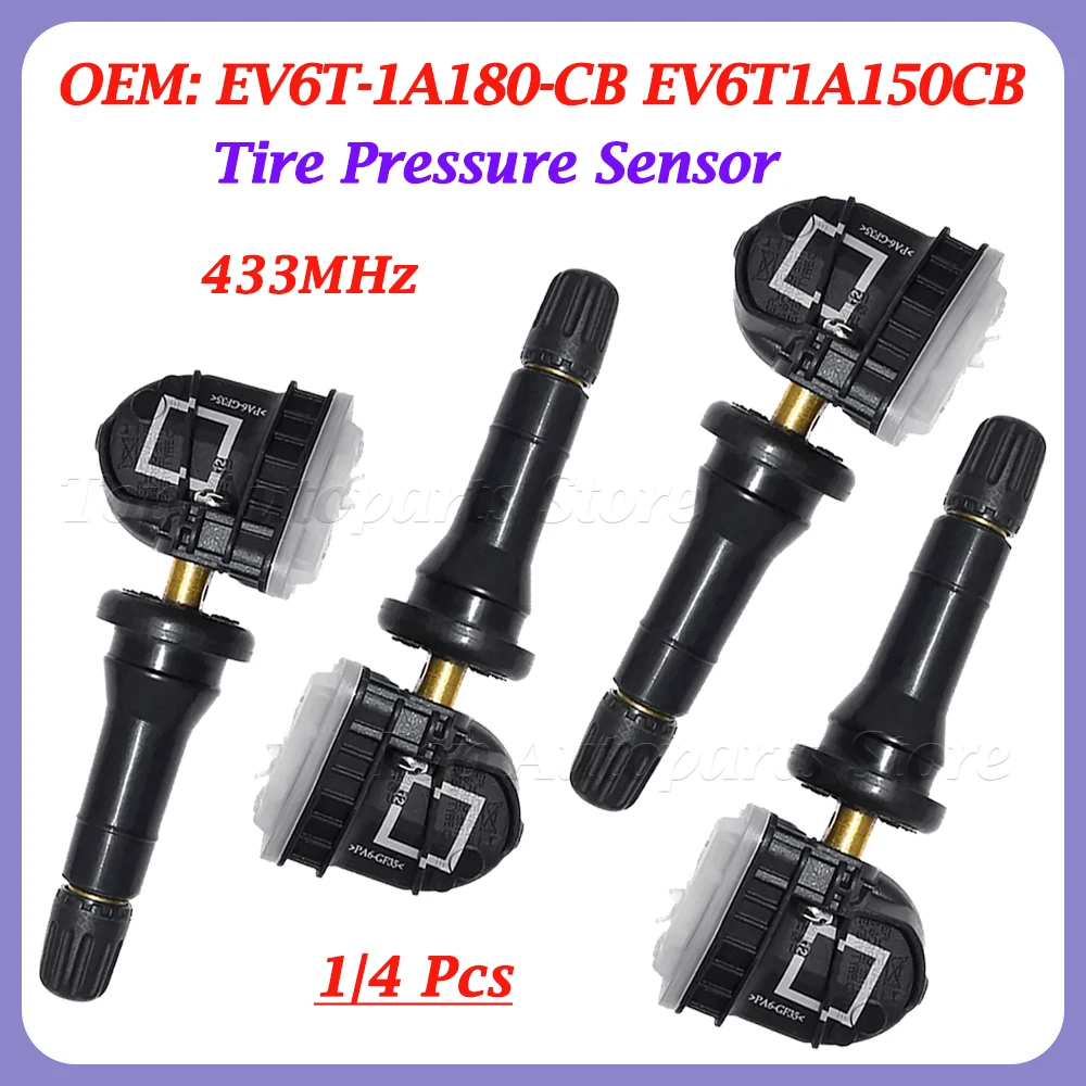 1/4 Pcs For Ford Ecosport Escape Fiesta Focus Kuga Mondeo Ranger Tire Pressure Monitor Sensor EV6T-1A180-CB EV6T1A150CB