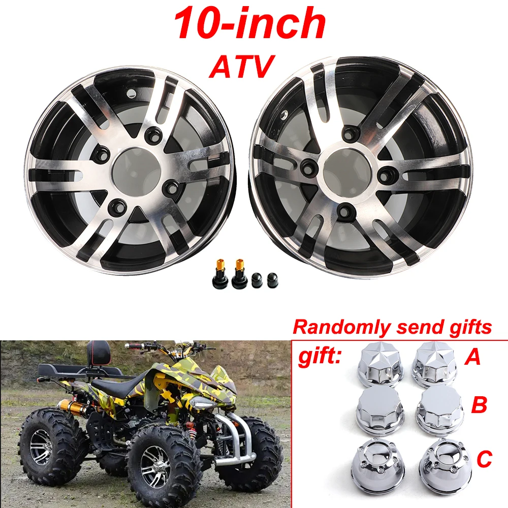 

1pcs 10 inch Rims Aluminum Alloy Wheels for ATV Go Kart Four-wheel Motorcycle UTV Quad Dirt Bike 10-inch Tires Accessories