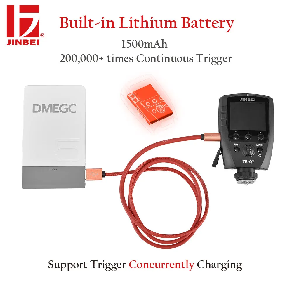 2021 NewJINBEI TR-Q7 TTL 2.4G High-Speed Sync Transmitter Wireless Remote Flash Trigger For Cameras Flash Light