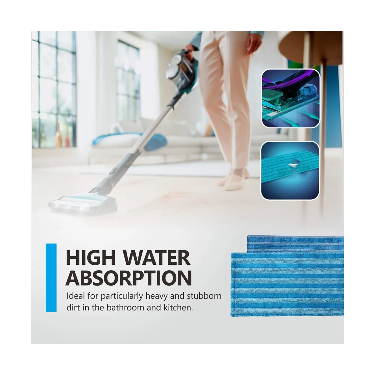 Nakładka do mopa kompatybilna z akcesoriami do odkurzaczy XV1700/01 SpeedPro Max/ Aqua