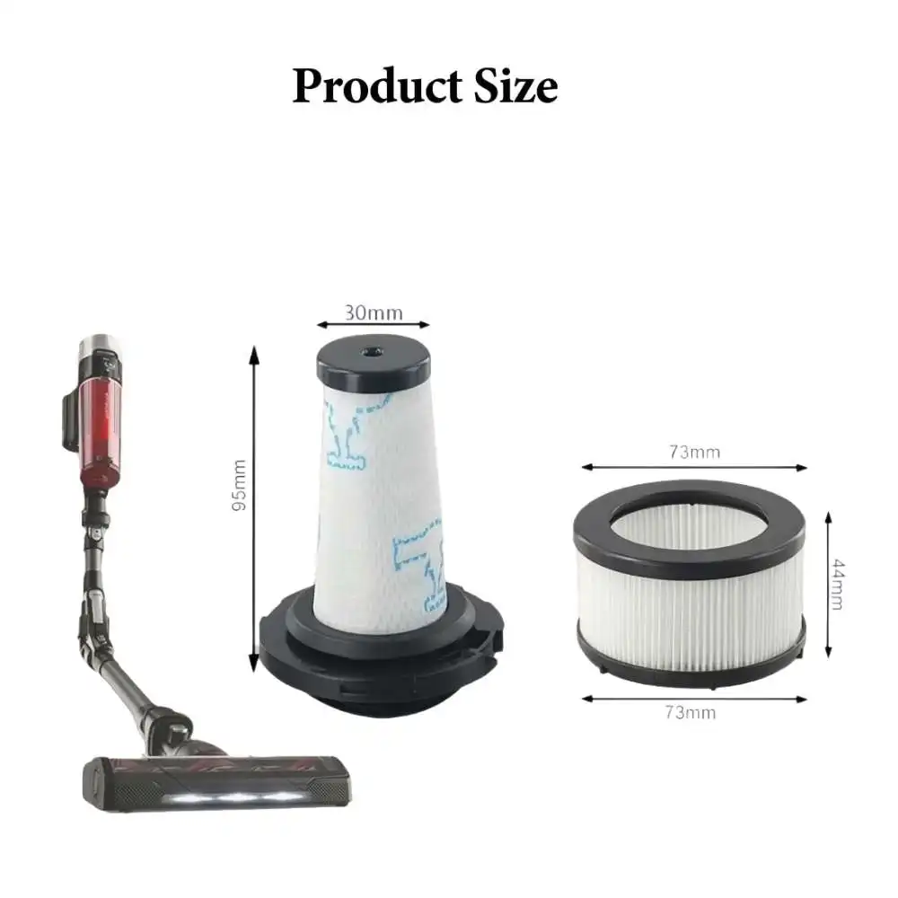Vacuum Filter Accessories for Rowenta X-Force Flex 9.60 Aqua/Animal/Allergy/X-Nano Battery, Washable Pre-Filters, for ZR009010