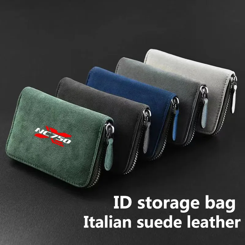 

Motorcycle Suede Leather Portable storage box driver's license ID storage bag For NC750X NC750 X Accessories