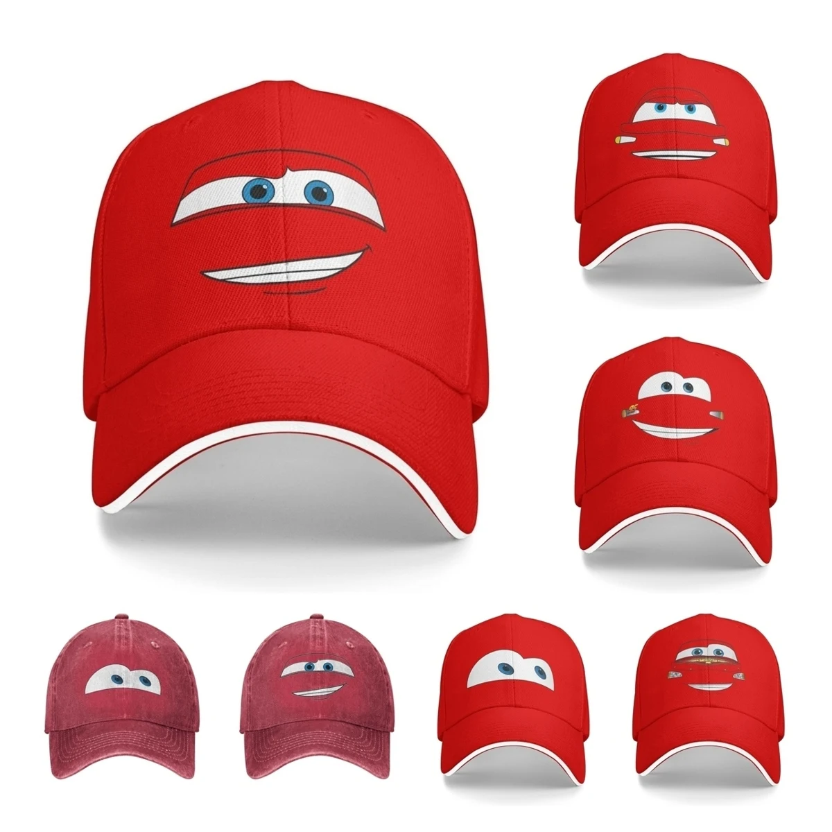 Lightning McQueen Croc Pixar Cars Merchandise Men Women Casquette Hats Cap Unique Design Formal Activities Sun Cap