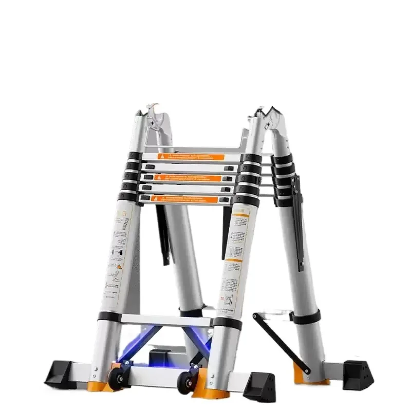 #Aluminum Alloy Telescoping A Frame Ladder Household Foldable Step For Indoor Outdoor Construction Projects
