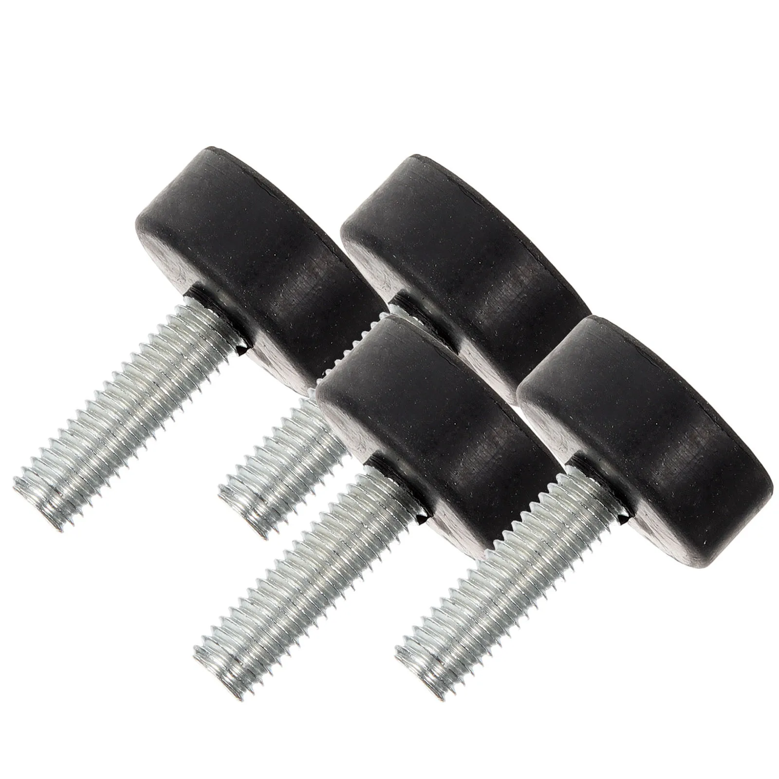 

4pcs Adjustable Rubber Feet Heavy Duty Anti-Slip Furniture Levelers Screws Included Durable Iron Reinforced Mounts For Tables