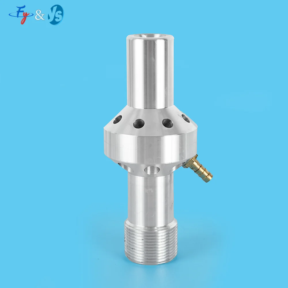 Aluminum Wet Sandblasting Nozzle Water Sand Blast Gun Head Double Air Inlet For Dust‑free Rust Paint Removal Sandblaster Machine