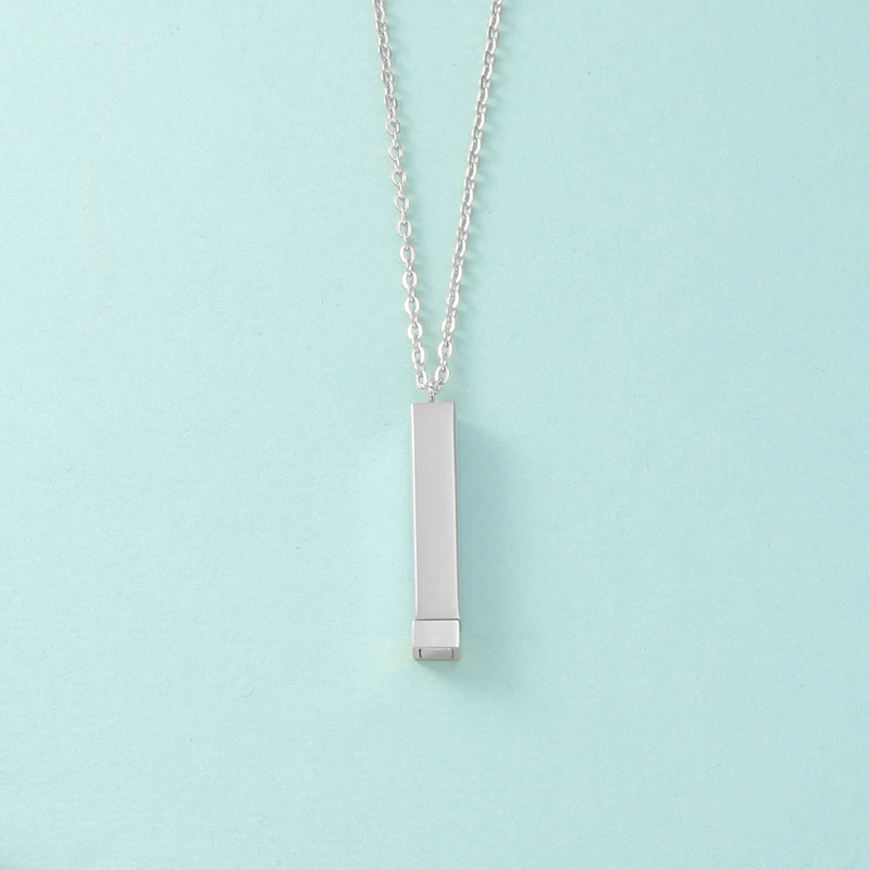 Fnixtar 10 Stück versteckte Anhänger-Charms, hochglanzpoliert, Edelstahl, quadratisch, Würfelstange für DIY-Halskette, Schmuck, Freunde, Liebhaber – Detail 7