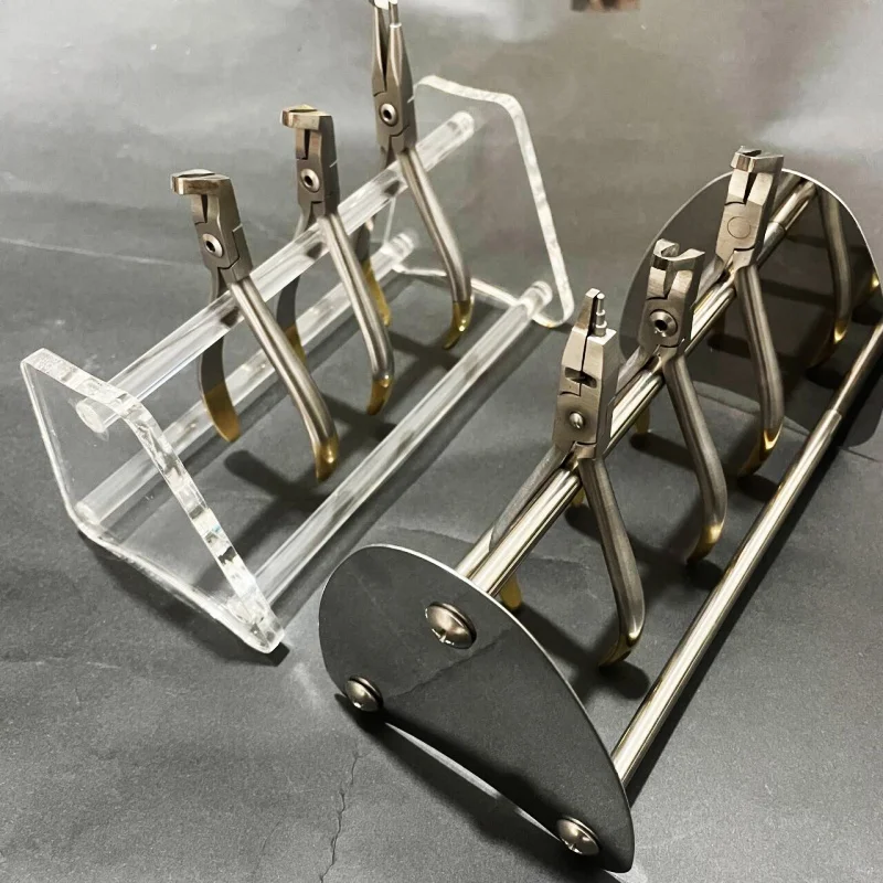 

Dental Stainless Steel & Acrylic Pliers Forceps Stand Holder Rack Orthodontic Scissors Tooth extraction tongs Place Storage