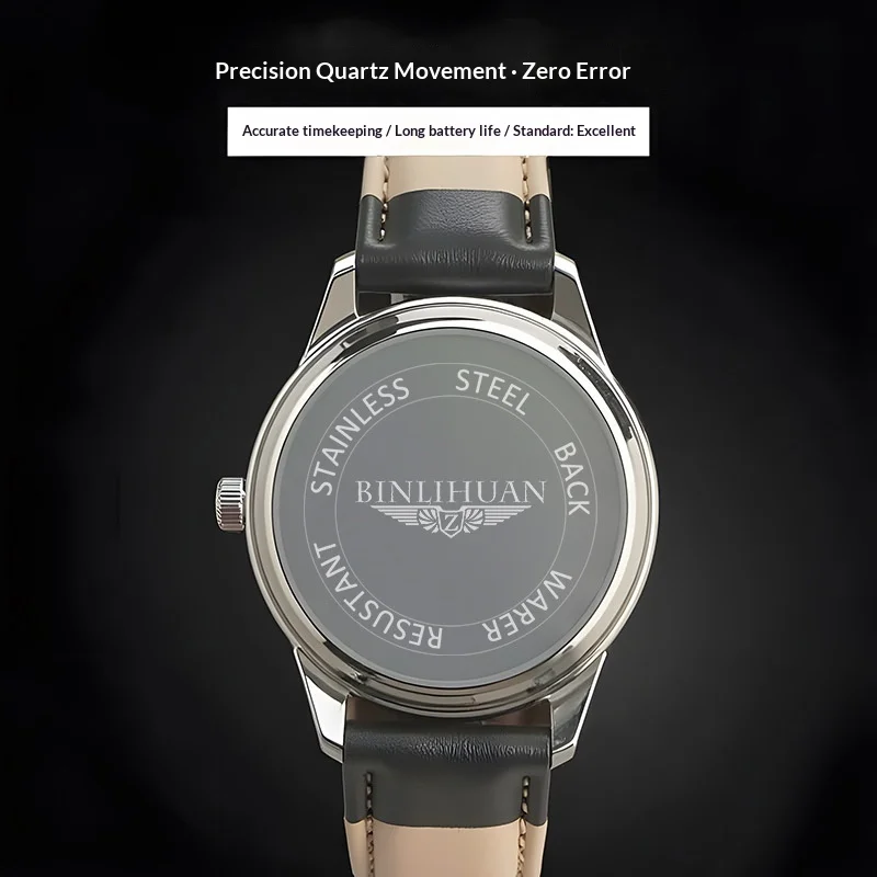 2026 Man Wristwatch Luxury Business Waterproof Men Watch For Men Quartz Clock Leather Men's Watches reloj+Box Men's Gift image 4