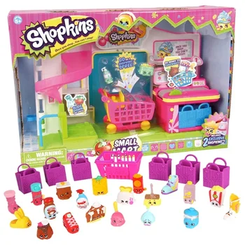 Shopkins temporada caixa cega 1/2/3 compras elfo conjunto brinquedo supermercado cozinha cena casa de bonecas em miniatura menina presente aniversário das crianças