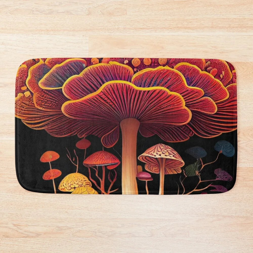 

Botanical Autumn Mushroom Bath Mat Set For Bathroom Carpets For Bathroom Toilet Accessories Bathroom Mat