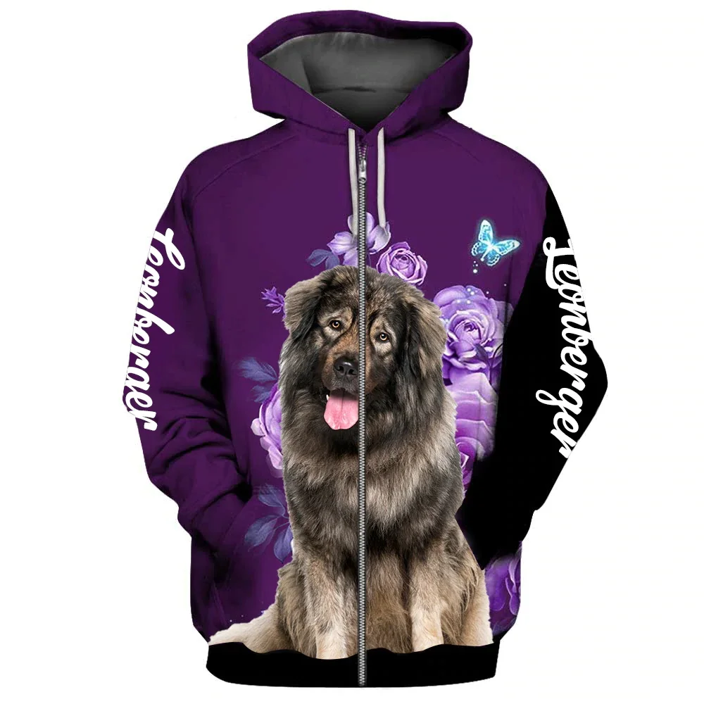 HX Fashion Animals Zip Hoodies Belgian Shepherd Tervuren Make Life Whole Hoodie Dogs Floral Graphic Tops Harajuku Sportswear