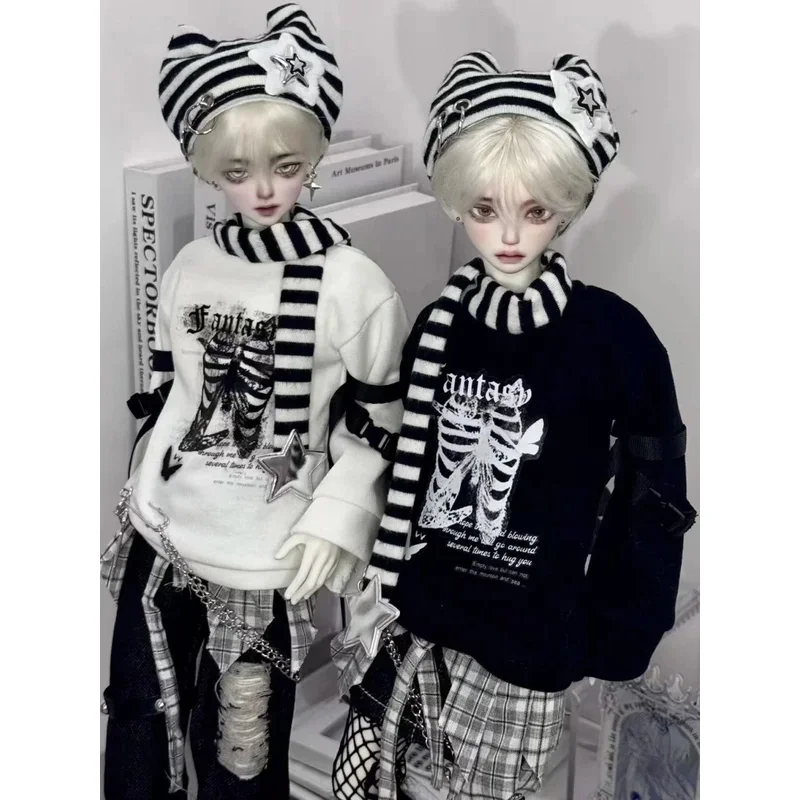 1/4 인형용 BJD 인형 옷 블랙 화이트 바지 스커트 세트 인형 의류 액세서리(인형 없음)